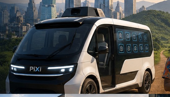 PiXi intelligent mobility vehicle, annotated