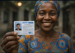 Citizen holding a digital identity credential